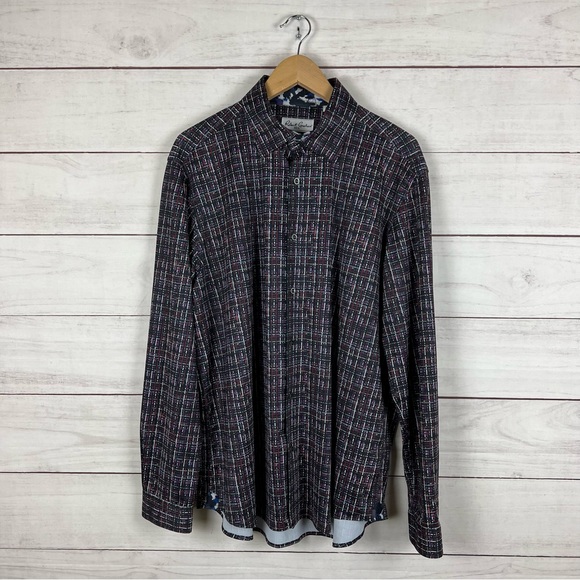 Robert Graham Setana Woven Button Down Long Sleeve Shirt XL